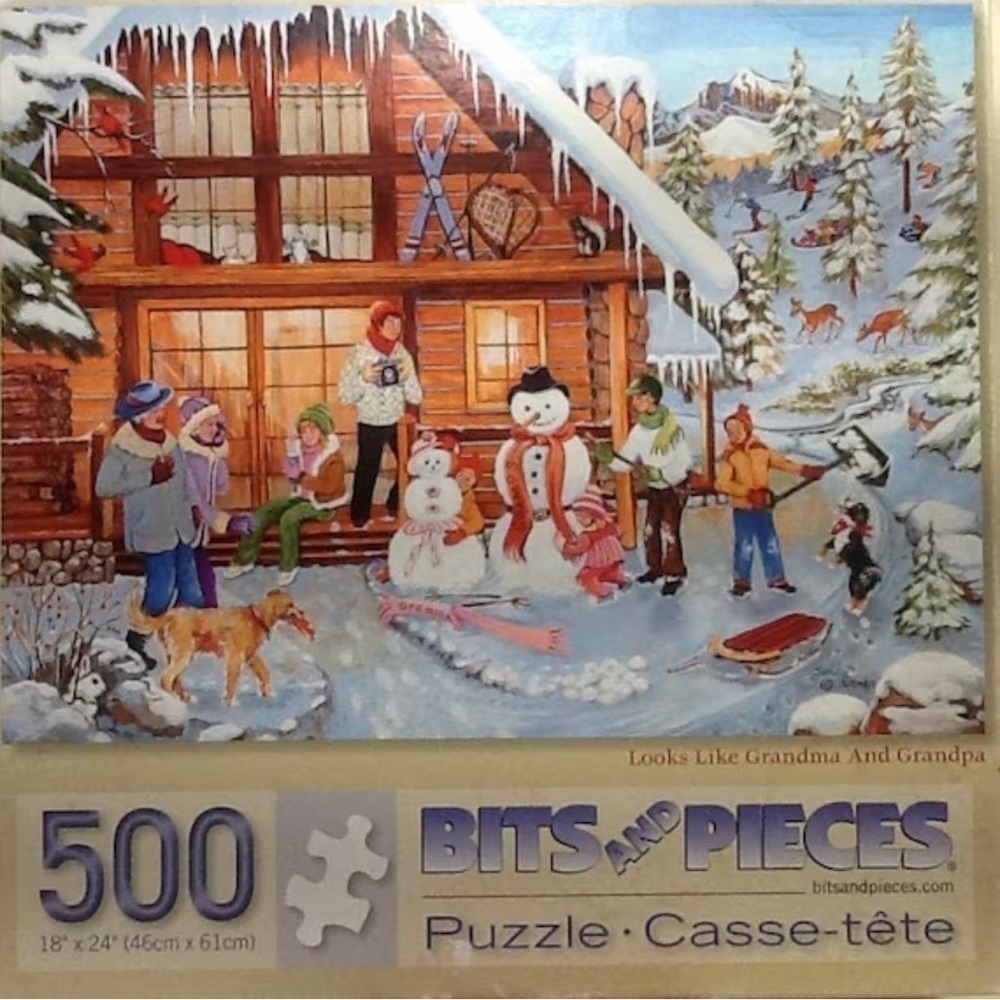 LOOKS Like Grandma And Grandpa Bits And Pieces 500 Piece Puzzle.
